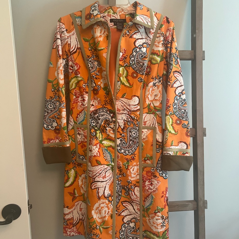 Colorful Floral Patterned Coat